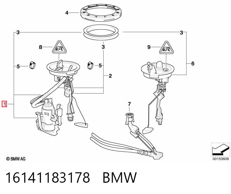 16141183178 BMW Módulo de alimentación de combustible