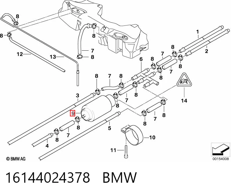 16144024378 BMW Bomba de combustible de línea
