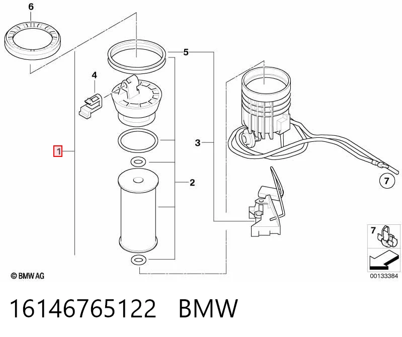 Comprar Carcasa del filtro de combustible Mini Cooper  R50, R53 a bajo precio