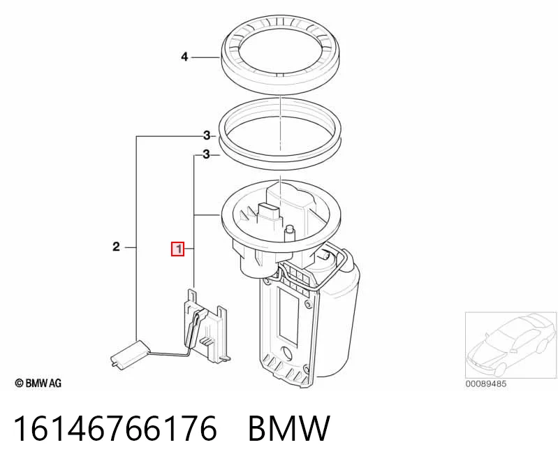 16146766176 BMW Módulo de alimentación de combustible