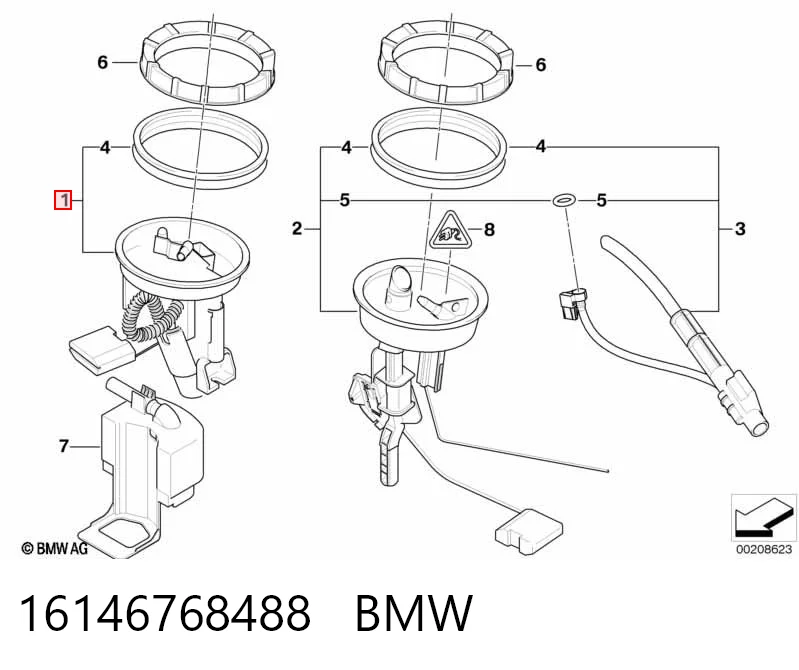 16146768488 BMW Módulo de alimentación de combustible