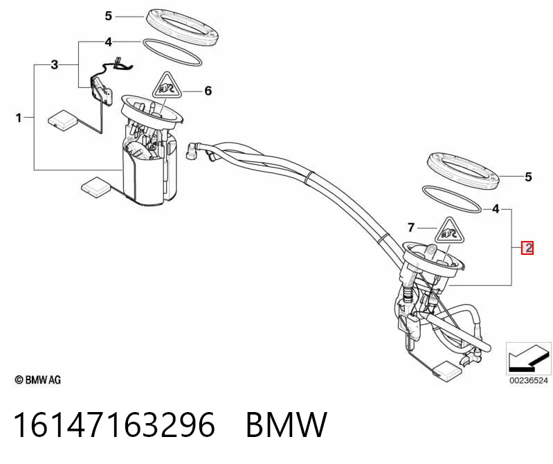 16147163296 BMW Módulo de alimentación de combustible