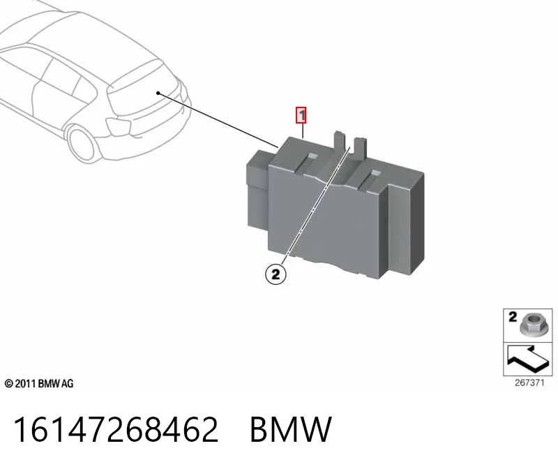 16147268462 BMW Módulo de control del motor de la bomba de combustible
