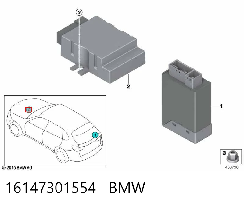 16147301554 BMW Módulo de control del motor de la bomba de combustible