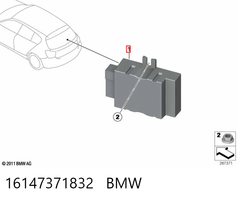16147371832 BMW Módulo de control del motor de la bomba de combustible