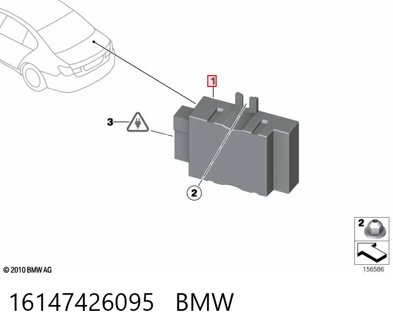 16147426095 BMW Módulo de control del motor de la bomba de combustible