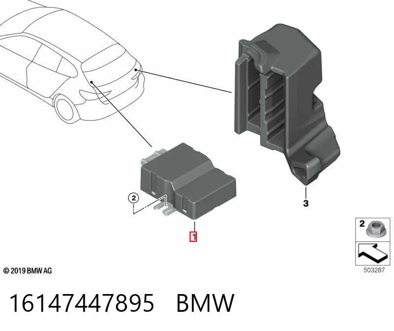 16147447895 BMW Módulo de control del motor de la bomba de combustible