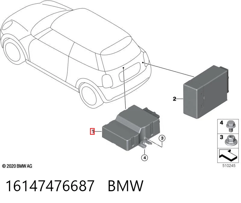 16147476687 BMW Módulo de control del motor de la bomba de combustible