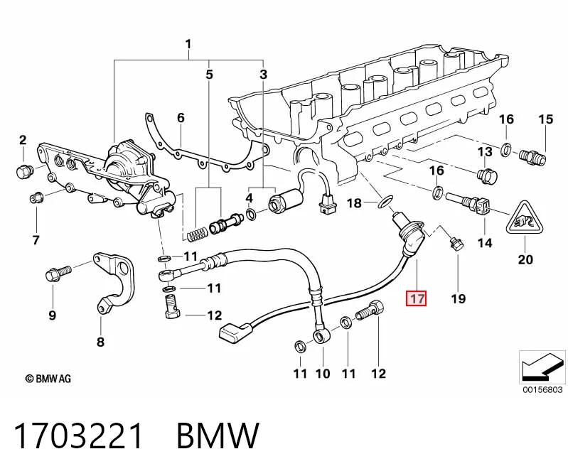 1703221 BMW Sensor posición arbol de levas