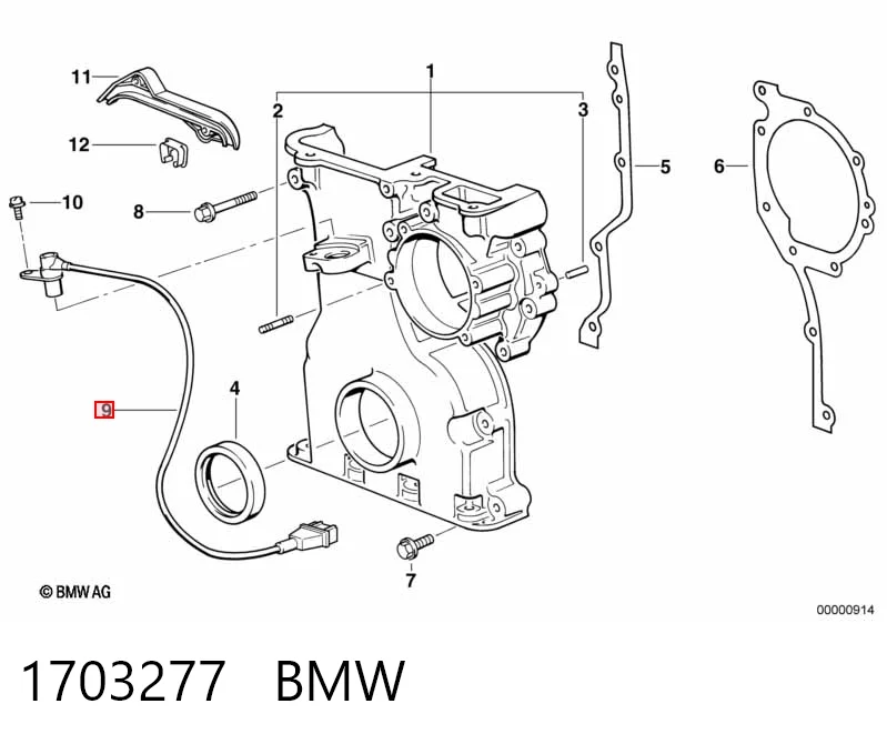 1703277 BMW Sensor de posición del cigüeñal