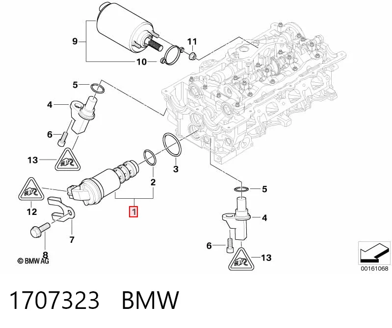 1707323 BMW Válvula control, ajuste de levas