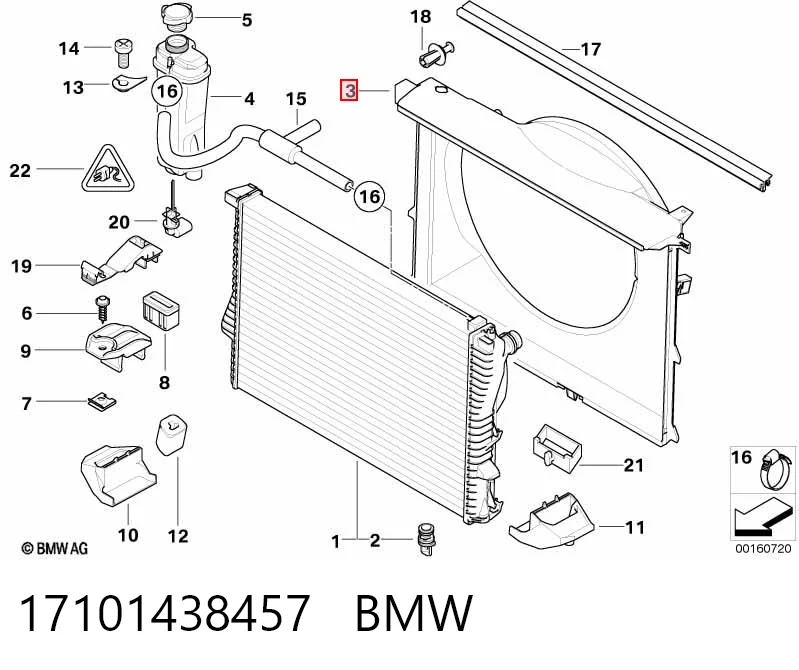 17101438457 BMW Radiador