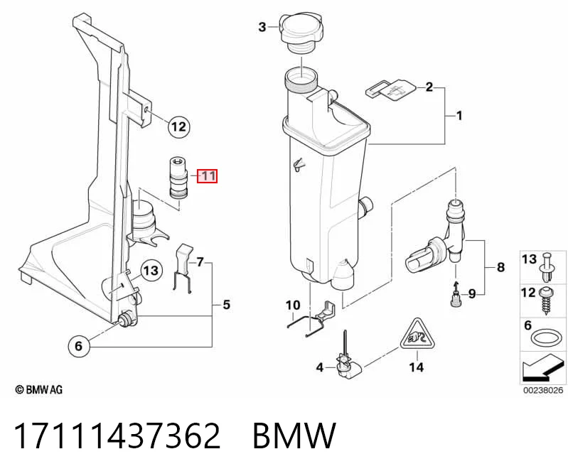 17111437362 BMW Termostato auxiliar