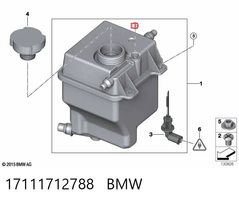 17111712788 BMW Válvula de purga de aire del sistema de refrigeración