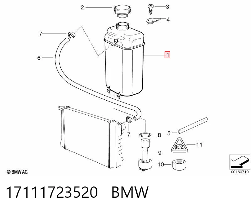 17111723520 BMW Depósito de expansión