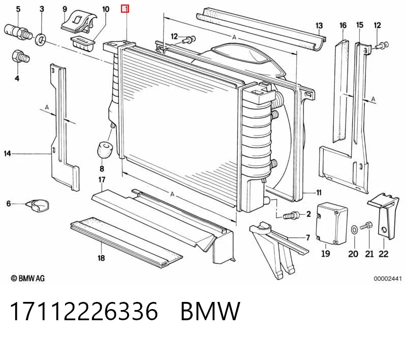 17112226336 BMW Refrigeración del motor