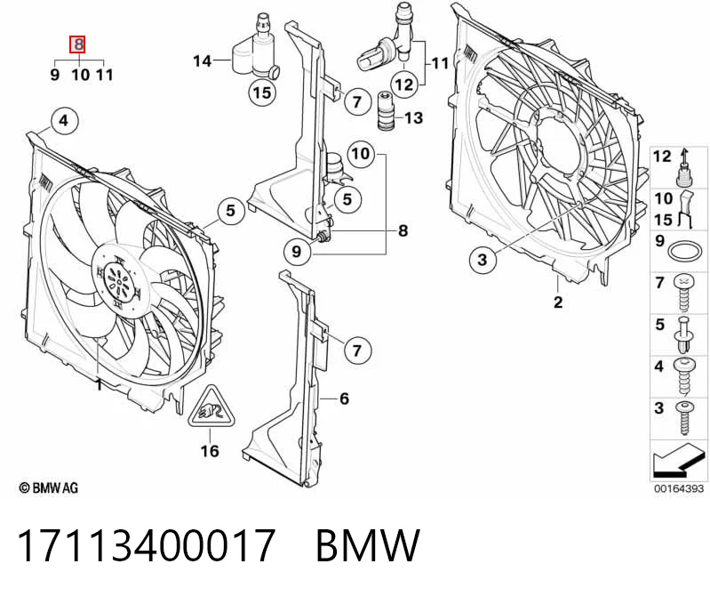 17113400017 BMW Soporte de tanque de expansión