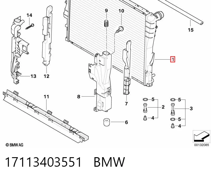 17113403551 BMW Refrigeración del motor