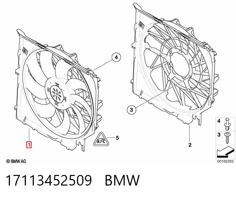 17113452509 BMW Ventilador de refrigeración del motor