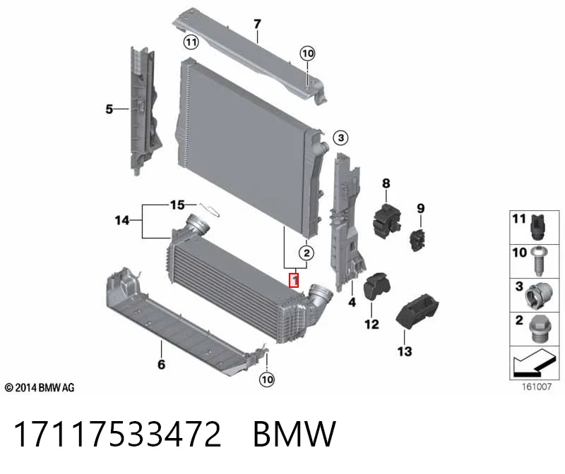 17117533472 BMW Refrigeración del motor