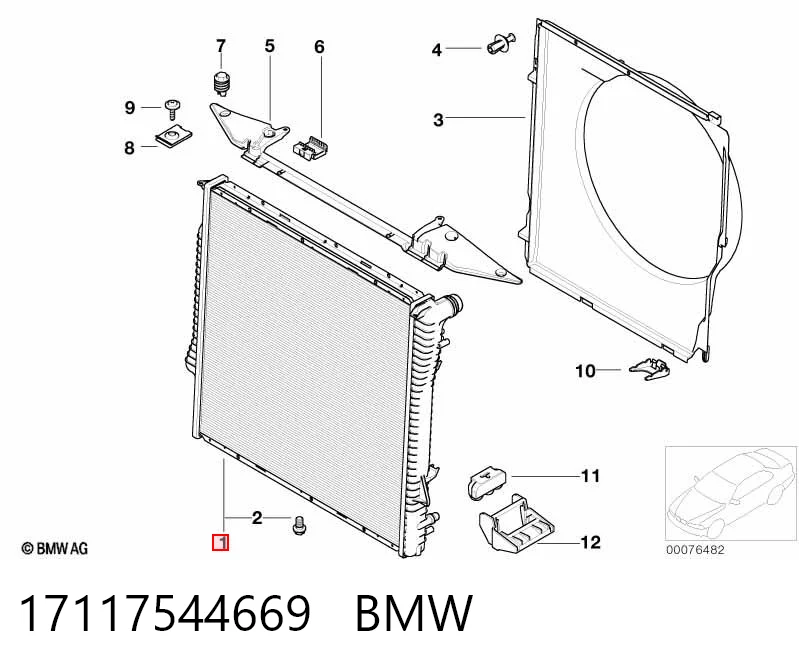 17117544669 BMW Refrigeración del motor