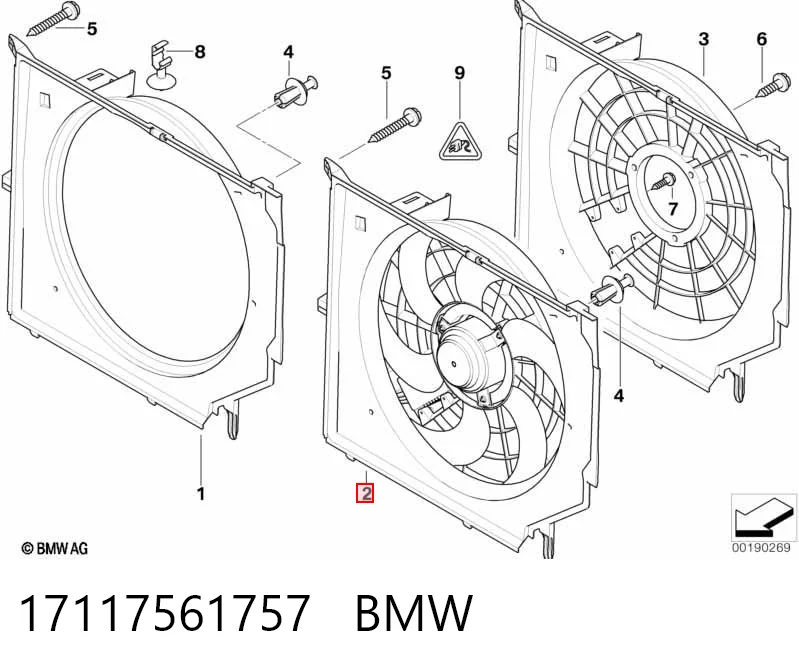 17117561757 BMW Ventilador de refrigeración del motor