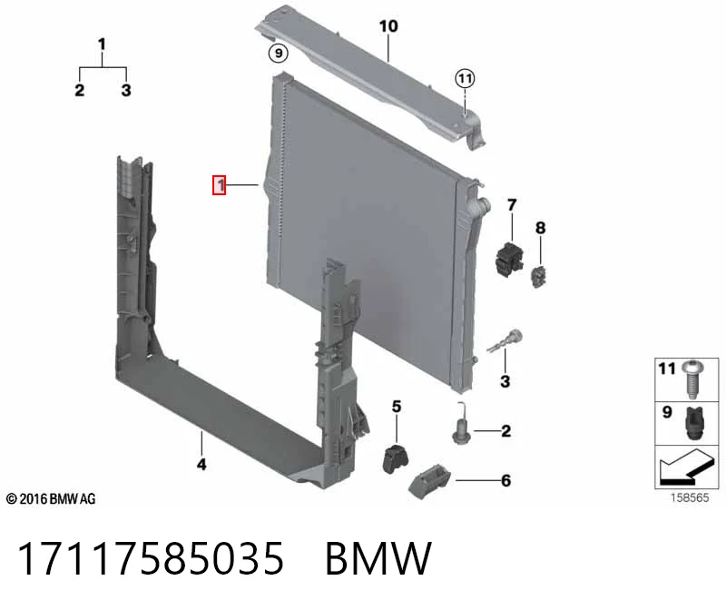 17117585035 BMW Refrigeración del motor