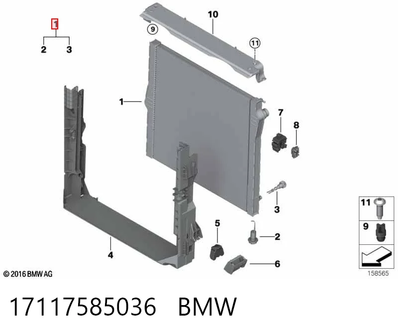 17117585036 BMW Refrigeración del motor