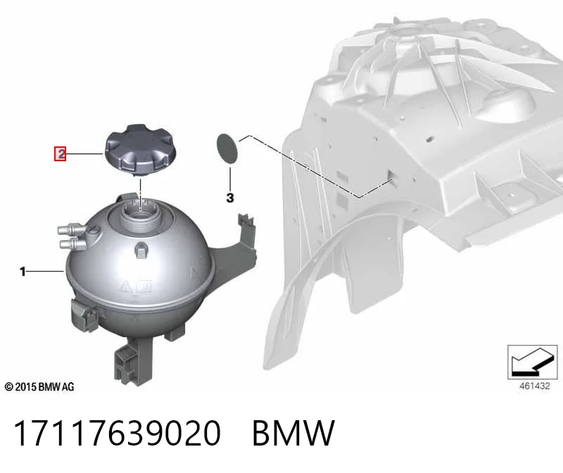 17117639020 BMW Tapón del radiador de refrigerante