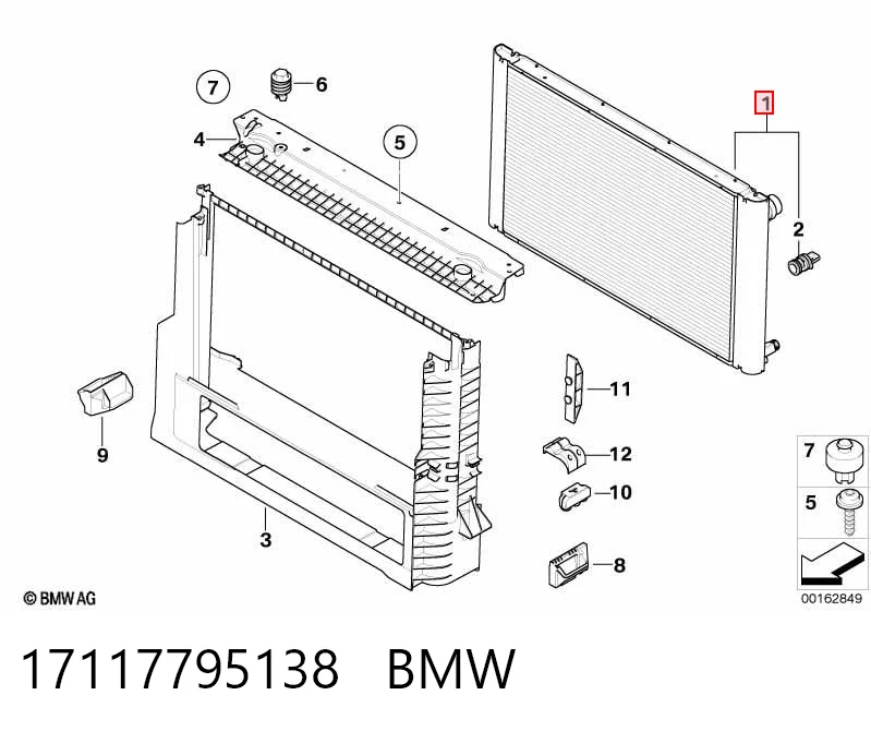 17117795138 BMW Refrigeración del motor