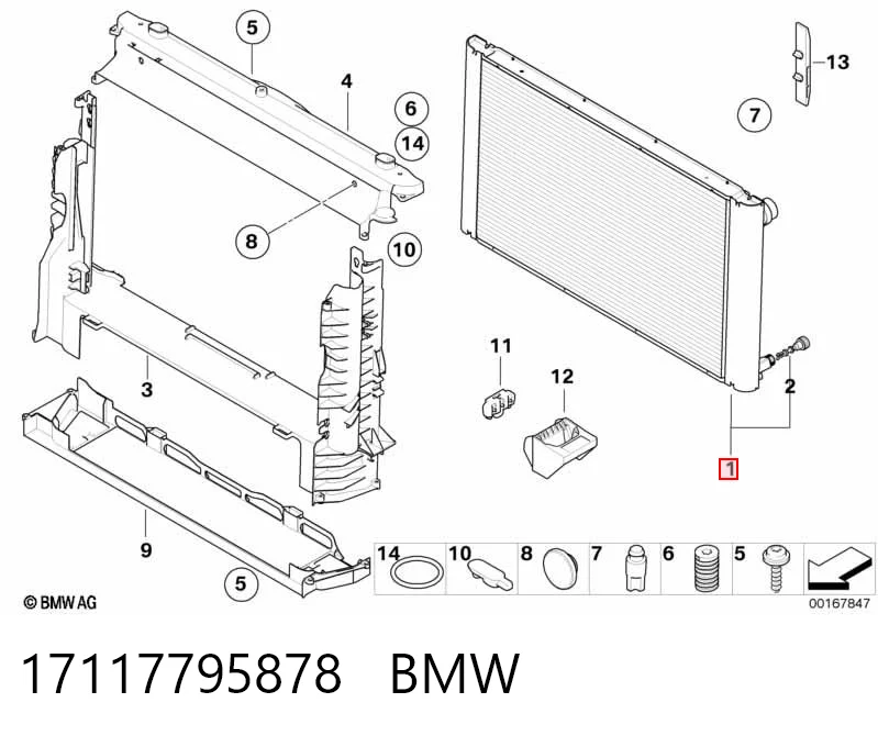 17117795878 BMW Refrigeración del motor