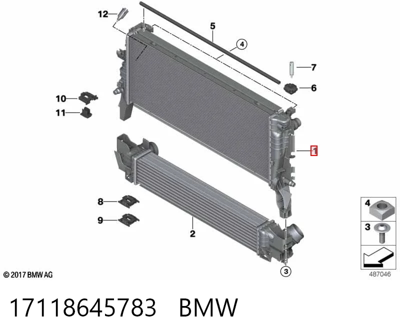 17118645783 BMW Refrigeración del motor