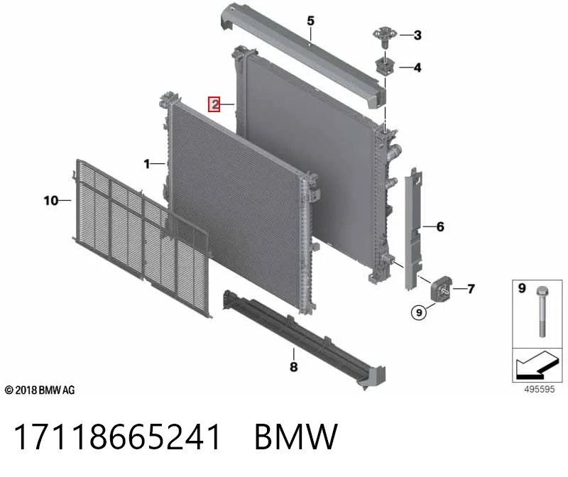 17118665241 BMW Refrigeración del motor