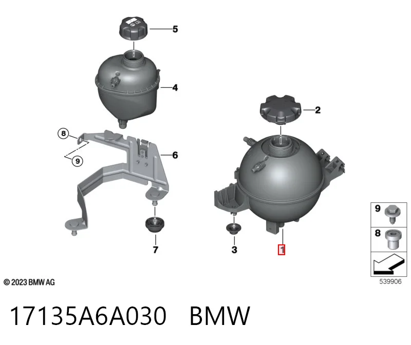 17135A6A030 BMW Depósito de expansión