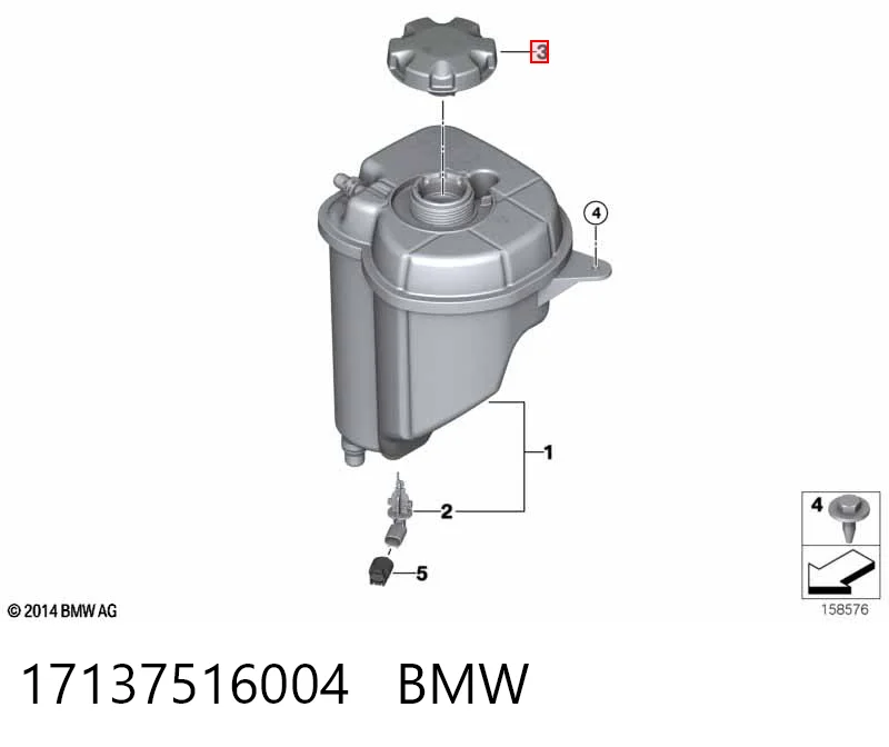 17137516004 BMW Tapón del radiador de refrigerante