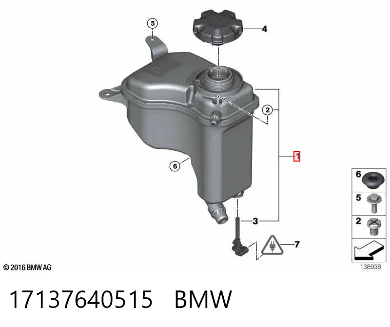 17137640515 BMW Depósito de expansión