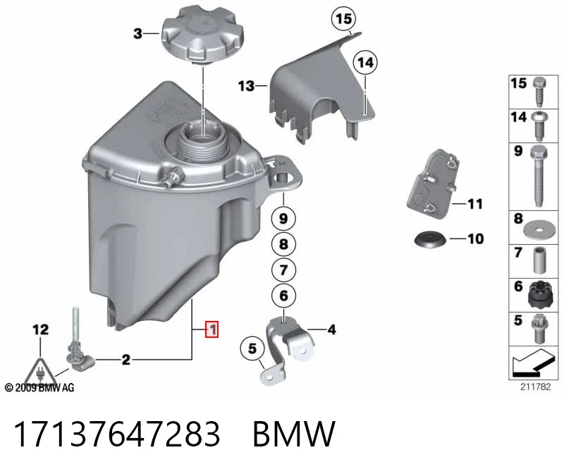 17137647283 BMW Depósito de expansión