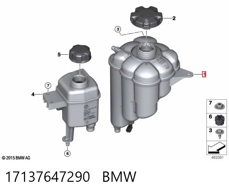 17137647290 BMW Depósito de expansión