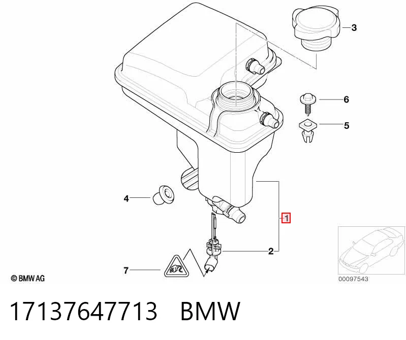 17137647713 BMW Depósito de expansión