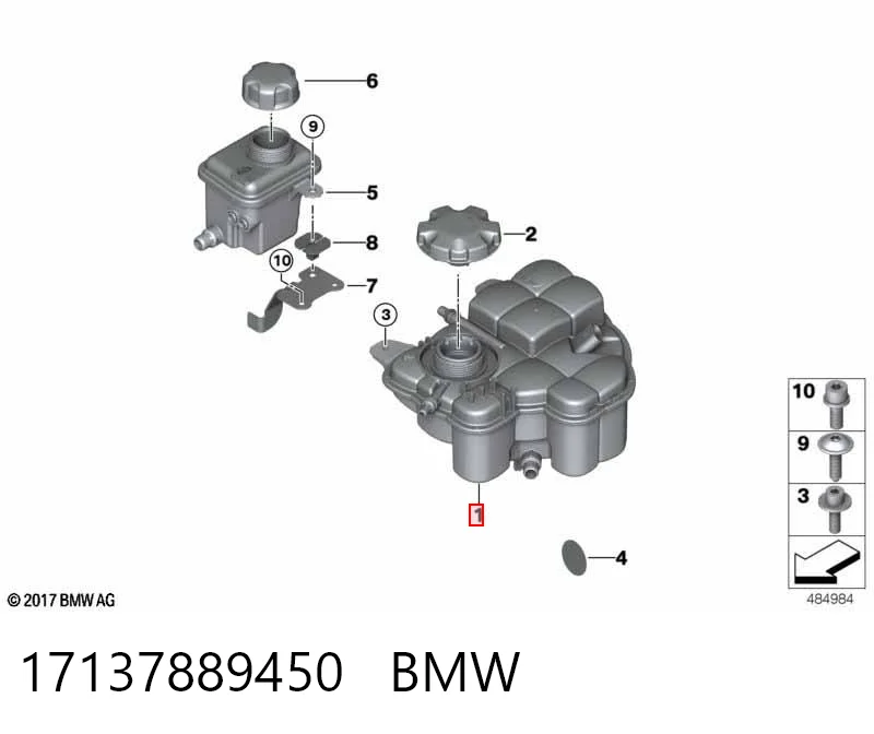 17137889450 BMW Depósito de expansión
