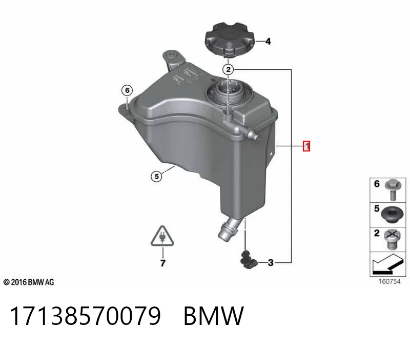 Depósito compensación refrigerante para BMW 3  (E90)