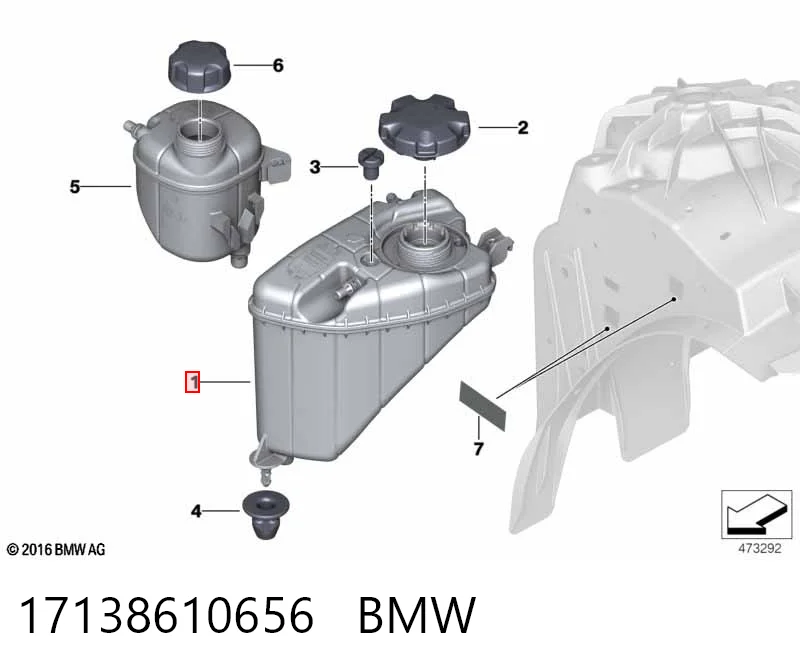 17138610656 BMW Depósito de expansión