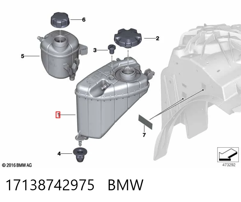 17138742975 BMW Depósito de expansión