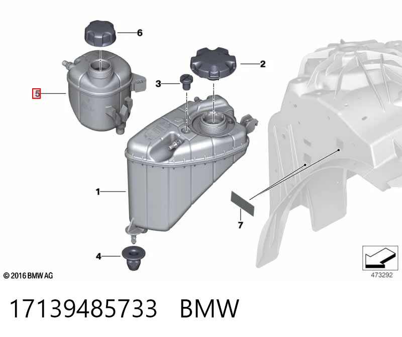 17139485733 BMW Depósito de expansión