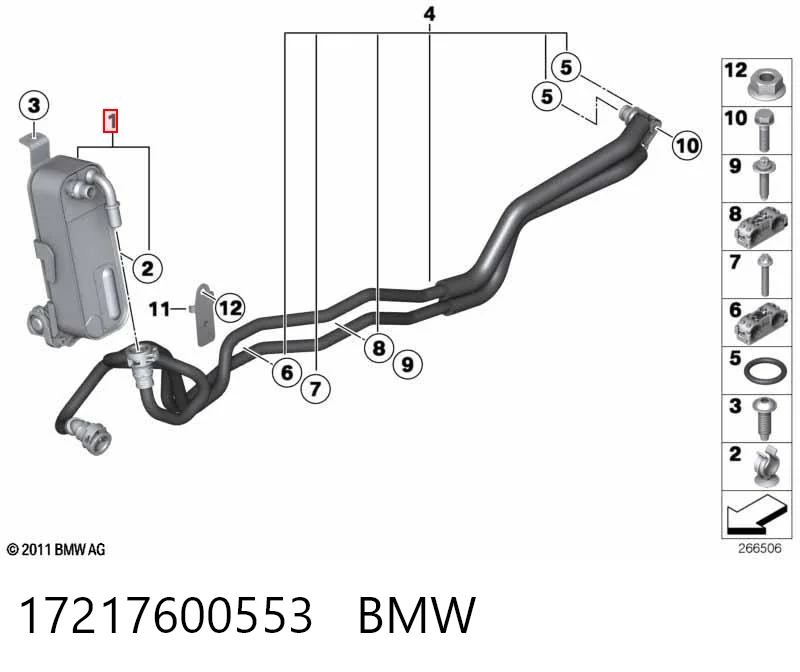 17217600553 BMW Radiador de refrigeración de la transmisión