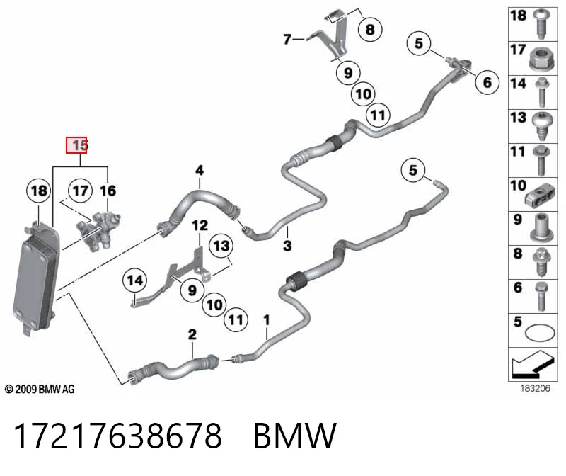 17217638678 BMW Radiador de refrigeración de la transmisión