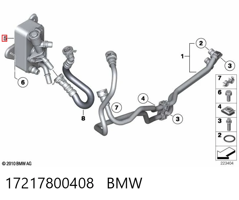 17217800408 BMW Radiador de refrigeración de la transmisión