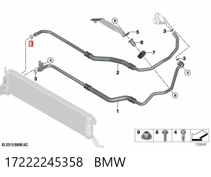 17222245358 BMW Junta de radiador de aceite