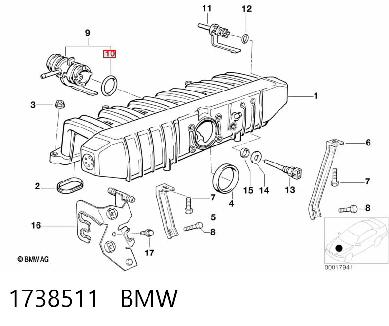 1738511 BMW Alternador de coche