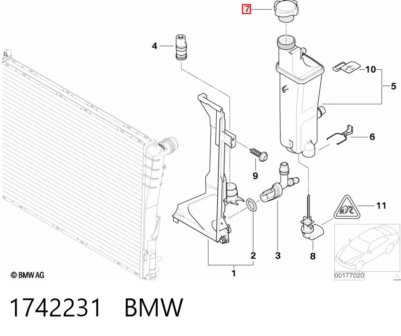 1742231 BMW Tapa de radiador